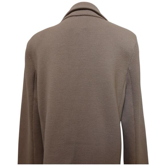 TWP Knit Merino Wool Boyfriend Blazer Jacket In Camel Size L - Picture 14 of 14